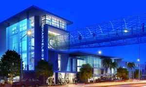 Proposed rendering: the complex would be opened up to Channelside drive and include overhead pedways. Courtesy of Tampa Bay Business Journal.
